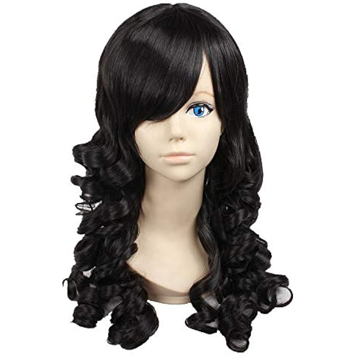 DILLARDS Lady Curly Black Color Fashion Long Wig - Image 3